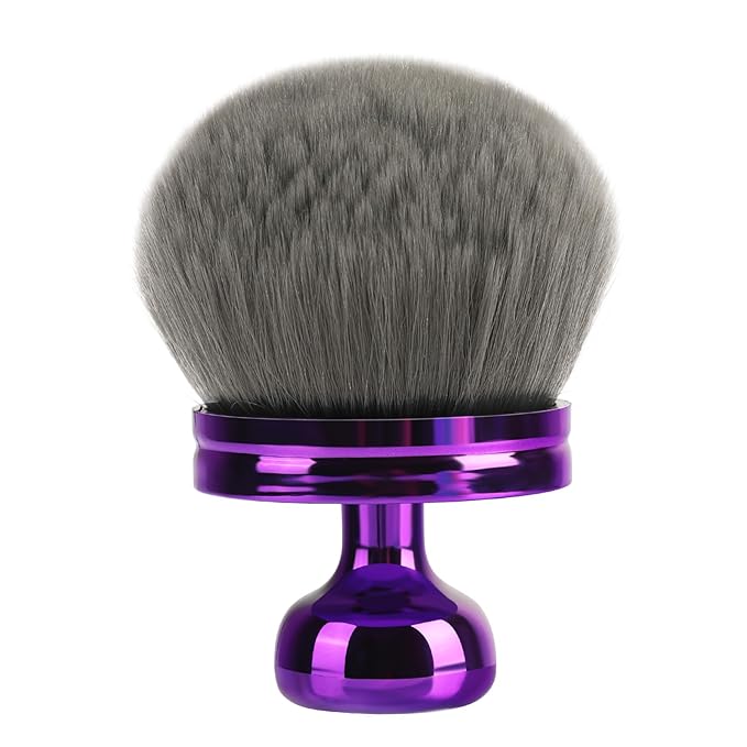 Extra Large Body Brush for Self Tanner, Leg Makeup & Bronzer Self Tan Applicator【Ultra Soft】【Shed-Proof】【Easy To Clean】3.3 inch Wide Round Head Brush，Purple-Gray