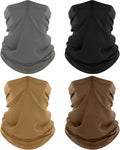 ROXUN 4 Pack Neck Gaiter, Cooling Breathable Face Mask UV Protection Scarf Hiking Bandana for Men/Women