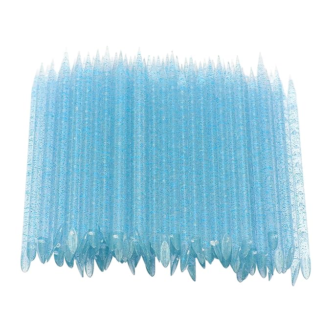 100 pieces disposable cuticle pusher, cuticle pusher remover cleaner for fingernail, cuticle cleaning and nail care for beginners and professional nail technicians(blue)