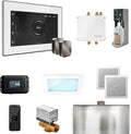 Mr Steam Bliss Max Steam Shower Ctrl Pkg w/iSteamX Control and Steamhead in White Brilliant Black