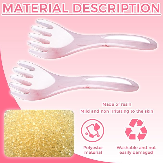 2Pcs Pink Head Massager Scalp Tool, Gua Sha Scalp Massager & Comb for Hair Growth, Relaxation and Stress Relief, Perfect Mother's Day Gifts for Women