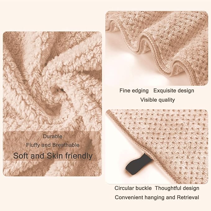 2 Pack Bath Towel Set, Lightweight Waffle Bath Towel Set, Microfiber Super Soft Highly Absorbent, Sturdy Quick Drying Towels for Bathroom, Gym, SPA, Yoga (2 Piece 27" x 55", Coffe)