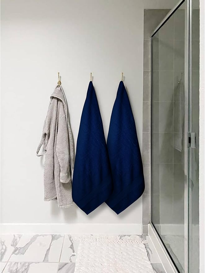 Softolle 100% Cotton Luxury Bath Sheets - Pack of 2 (35" x 70") | Super Soft, Quick-Dry & Highly Absorbent Towels for Bathroom, Home, Spa & Gym (Navy Blue)