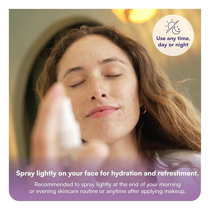 100% Natural Lavender Mist Spray, Organic Face Body Hair Hydrating Mister, Calming for Better Sleep, Vegan non-GMO, 2 ounce (3 Pack)