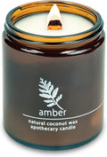 Hemlock Park Amber Apothecary Hand-Poured Scented Candle | Crackling Wood Wick, Botanical Fragrance & Coconut Wax | Up to 60 Hour Burn Time | 8 oz