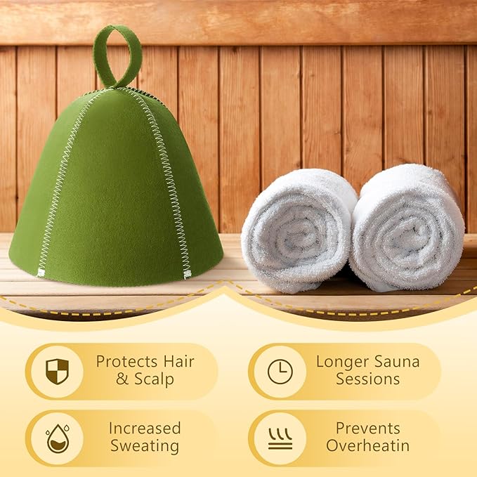 JaGely Sauna Hat for Men Women Sauna Hat Vaporarium Cap Russian Banya Cap for Bath House Accessories