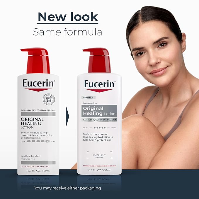 Eucerin Original Healing Rich Body Lotion for Extremely Dry, Compromised Skin, Mothers Day Gifts, 6.9 Fl Oz Bottle