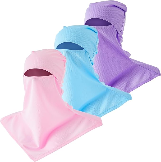 SATINIOR 3 Piece Balaclava Face Cover Sun Protection Neck Cover Summer Balaclava Motorcycle Face Mask for Men Women