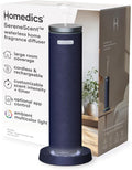 Homedics SereneScent Waterless Essential Oil Diffuser, Cordless Rechargeable Aromatherapy Diffuser for Home, Large Room Scent Machine, Timer, App Control, 6 LED Lights, No Water Needed, Future Dusk