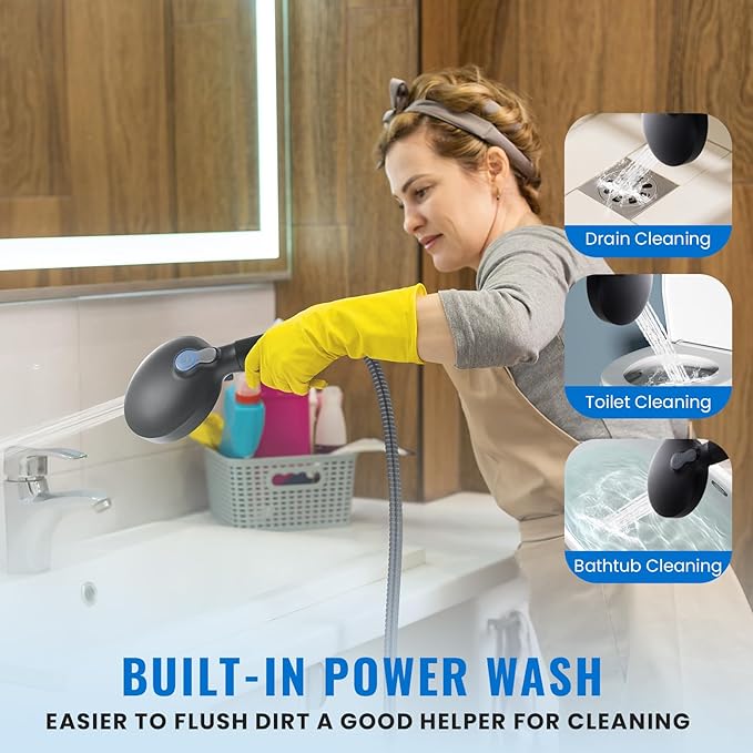 Ryamen Filtered Shower Head with Handheld, High Pressure 9-Spray Modes Detachable Shower Head with Filter for Hard Water-Remove Chlorine & Impurities, 2 Filters, Matte Black