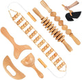 KintKita Wood Therapy Massage Tool 6 in 1,Lymphatic Drainage Massager Maderoterapia Kit Professional Body Cellulite Massager for Body Sculpting,Contouring,Relief Muscle,Anti-Cellulite