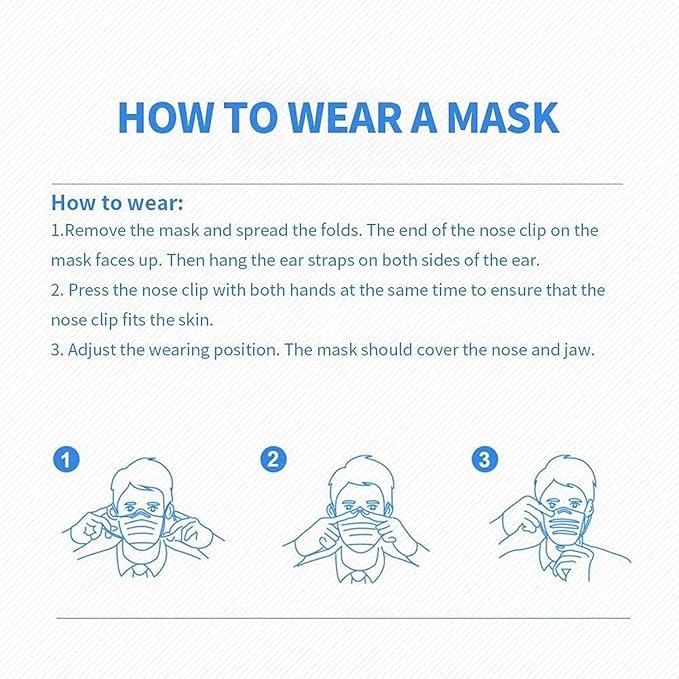 100Pcs Pink Disposable Face Mask, 3 Ply Masks with Soft Elastic Ear loops