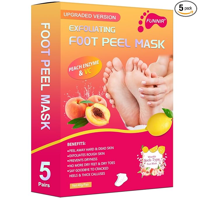Foot Peeling Mask Exfoliant for Peeling Off Calluses, Natural Exfoliator for Dry Dead Skin, Callus, Repair Rough Heels Soft Smooth Touch