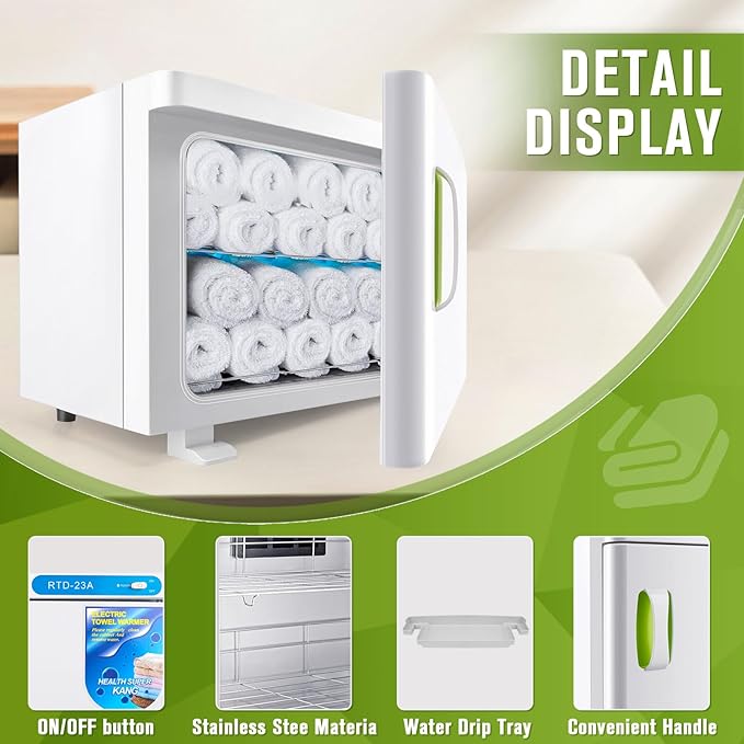 Hot Towel Warmer, 23L Hot Towel Cabinet, 2-in-1 Heated Towel Warmer for Facials Spa Estheticians Massage Salon Heats Up Quick Towel Heater