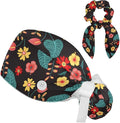 Women's Working Caps with Scrunchies Tarot Pattern Background Lace-Up Hat Unisex Hair Covers One Size
