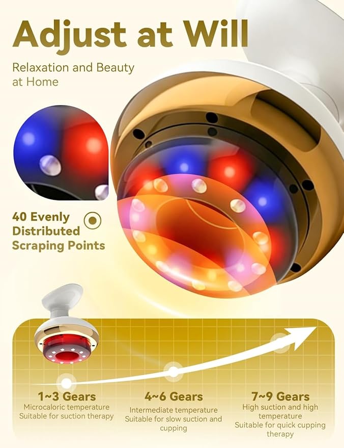 Cellulite Massage Tool, Body Sculpting Machine, Anti Cellulite Massager Helps Reduce Cellulite in The Abdomen, Arms, and Legs, 9 Suction Levels & Heat