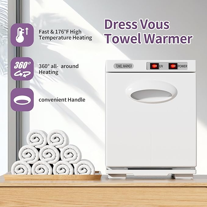 Towel Warmer, 5L Small Hot Towel Warmers for Spa, Towel heater for Facials and Towel Warmer Esthetician. (White)