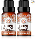 GuruNanda Frankincense Essential Oil, 100% Pure, Natural and Undiluted Diffuser Oil for Aromatherapy, Massages & DIY Recipies, Promotes Comfort & Supports Radiant-Looking Skin (2X0.5 fl Oz)