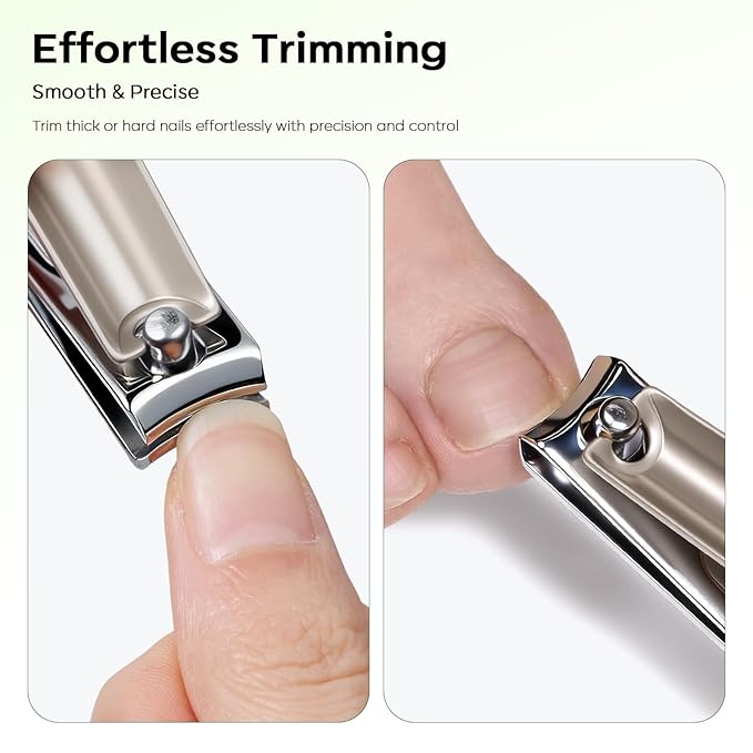 FAMILIFE Manicure Kit for Women, 9 Pcs Carbon Steel Nail Grooming Kit with Compact Case, Stylish Green Travel Manicure Set for Home, On-the-Go Care, Daily Use Nail Clipper Set (Green)