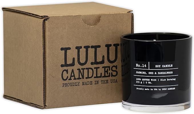 Lulu Candles | Oatmeal Lavender | Luxury Scented Soy Jar Candle | Hand Poured in The USA | Highly Scented & Long Lasting (9 Oz.)