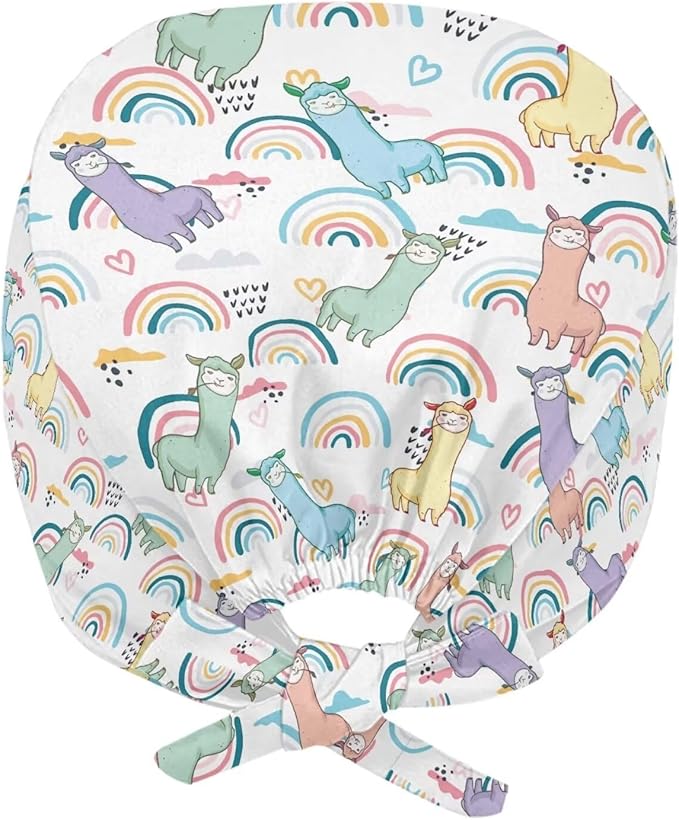 JoyLamoria Novelty Printed Cap with Sweatband Women Men Adjustable Tie Back Hats for Paiting