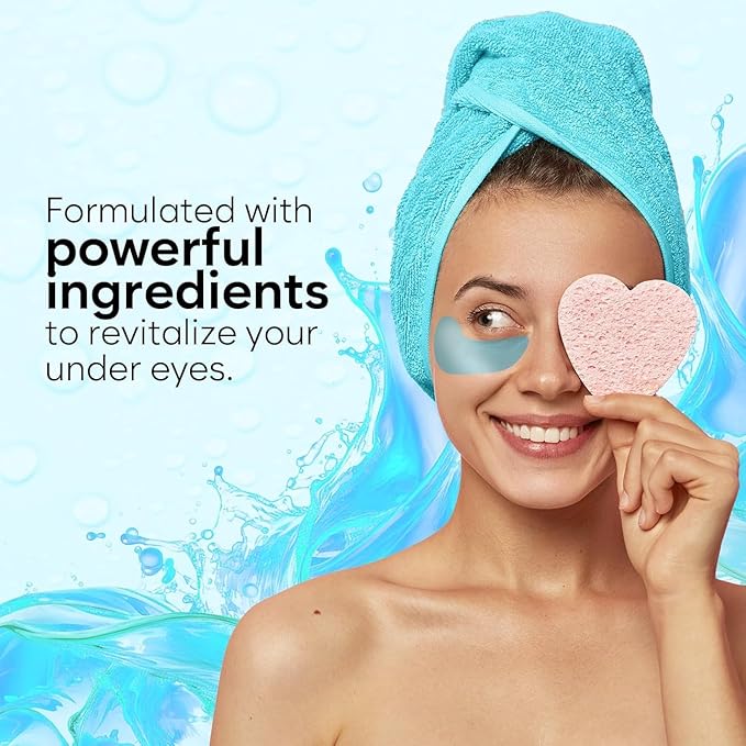 BLOOMORA Retinol & Collagen Under Eye Patches (30 Pairs), Under Eye Mask for Puffy Eyes, Appearance of Dark Circles, Smoothing & Hydration, Self Care & Skincare Gifts for Women, Patch Yeux