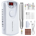 Droyek Electric Nail Drill Portable Nail Drill Professional 30000 RPM 13 Salon Quality Drill bits 50 Sanding Bands Portable & Low Noise for Acrylic Nails Gel Polishing Removing Bits Kit for Home Use