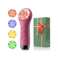 Face Scrubber Facial Cleansing Brush - Waterproof and Rechargeable Face Cleansing Brush with 4 LED Gentle Light, Cleansing, Exfoliating and Massaging, Electric Face Scrub Brush for Men & Women
