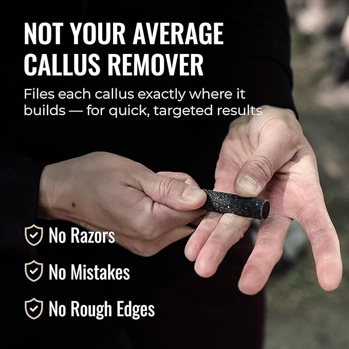 SandBar Callus Removal, Hand Callus Remover Salve Balm Stick for Working Hands, Lightweight Dead Skin Remover Tool Grit Surface, Knurled Handle, Magnetic Cap Hand File 4" - Golden