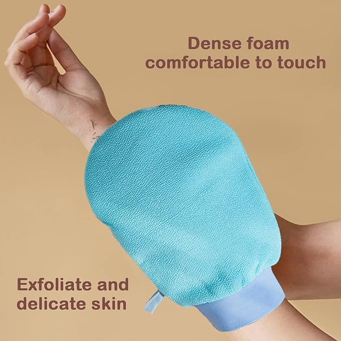 Exfoliating Mitt For Body Scrub Exfoliator Glove Revive Glow Keesa Exfoliating Glove Exfoliate Bath Korean Deep Exfoliating Gloves For Shower Dead Skin Remover Scrubber Exfoliation 1Pcs Black