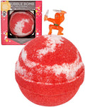 Ninja Bath Bombs for Kids with Surprise Toy Inside - Large Red Bubble Bomb and Fizzies, Gentle and Safe, USA Made - Ideal Gift for Boys and Girls by Two Sisters