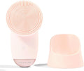 SoniGlow Silicone Face Scrubber/Facial Cleansing Brush – Electric Vibrating Skincare Scrubber Tool for Deep Pore Cleansing, Gentle Massage, Makeup Removal, Waterproof and Rechargeable (Pink)