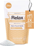 Relax Spa & Bath Aromatherapy Bath Salts for Hot Tub, Bath, or Spa, 2LB Bag Infused with Magnesium, Bath Salt for Soaking, Warm French Vanilla Scent