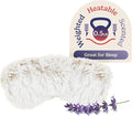 warmies Microwavable Eye Mask for Warmth & Comfort - Heating & Cooling Compress for Calming Relaxation - Weighted & Heated Eye Mask with Scented Lavender for Sleeping - Marshmallow Brown