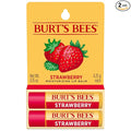 Burt's Bees Mothers Day Gifts, Lip Balm - Strawberry, Lip Moisturizer With Responsibly Sourced Beeswax, Tint-Free, Natural Origin Conditioning Treatment, 2 Tubes, 0.15 oz.