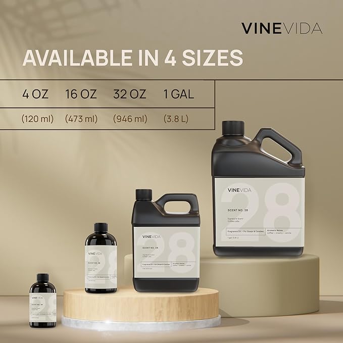VINEVIDA [128 Fl Oz] Caribbean Teakwood Fragrance Oil for Cold Air Diffusers, Essential Oils for Diffuser Oil Refill & Air Freshener Room Spray