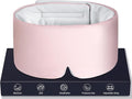 LOVE EYE Dual Side Sleep Mask,Ice Silk Eye Sleeping Mask & Blindfold with Adjustable Strap,Warm and Cool Side Total Blackout Eye Covers for Women Men Sleep Travel Nap (Pink)