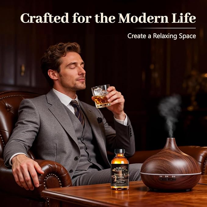 Auelife 4oz Vintage Oak Men Essential Oils for Diffusers for Home - Warm Woody Fragrance Oil for Candle Making, Soap Making, Father's Day & Birthday Gifts for Him- Masculine Scent for Men Gift, 118ml