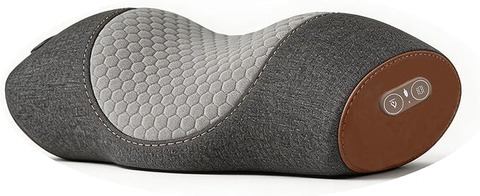 Neck Massager Pillow with Heat and Vibration for Pain Relief Deep Tissue,2-in-1 Neck Massage Pillow 3D Ergonomic Cervical Hump Corrector Massage,Gifts for Women Men Mom Dad