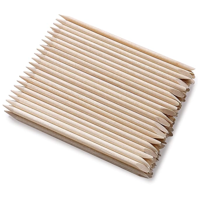 600Pcs Orange Wood Sticks for Nails, HOOMBOOM Double Sided Cuticle Pusher Remover Nail Art Manicure Pedicure Tool for Manicure Pedicure