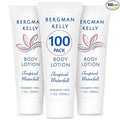 BERGMAN KELLY - Travel Size Lotion - 1 fl oz, 100 PK, Tropical Waterfall - Delight Your Guests w/Invigorating & Refreshing Body Lotion - Quality Mini & Small Size Guest Hotel Toiletries in Bulk