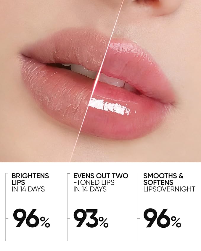 SKINTIFIC Peptide Brightening Lip Serum, Hydrating & Plumping Tinted Lip Gloss, Moisturizing Lip Balm with Polypeptides & Squalane for Glossy Sheer, Smooth Lips(01 Baby Pink)
