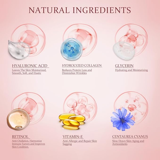 Under Eye Patches Masks - Eye Patch for for Dark Circles and Fine Lines,Puffy Eyes, Wrinkles, Eye Bags Treatment with Collagen and Hyaluronic Acid, Moisturizing and Hydrating Pink(60 Pcs)