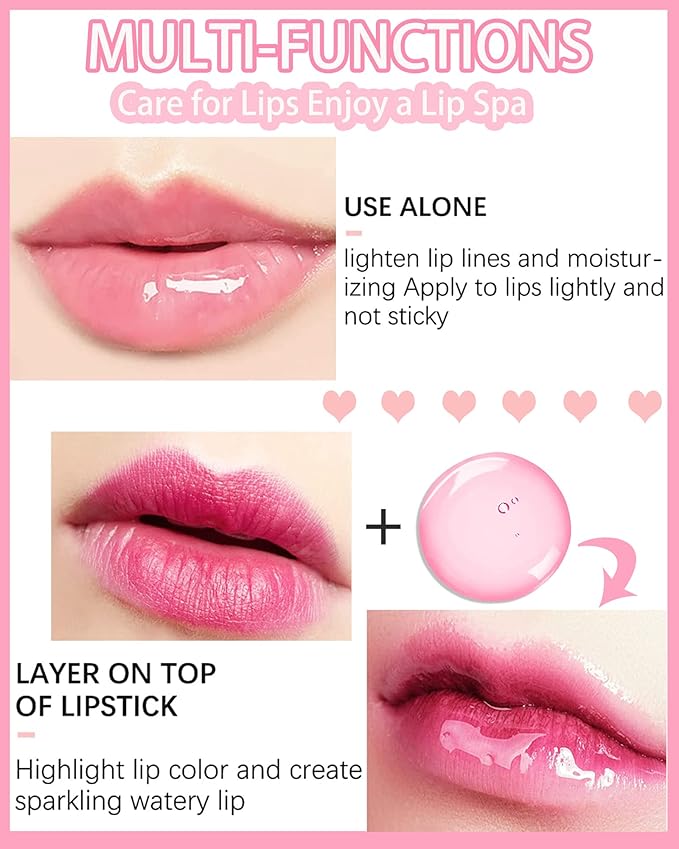 Hydrating Plumping Lip Glow Oil,Shine Tinted Lip Gloss,Glow Reviver Lip Oil,Long Lasting Moisturizing Clear Lip Plumper Oil Tint for Lip Care Dry Lips,Christmas Makeup Gift ( (#007 Raspberry Red)