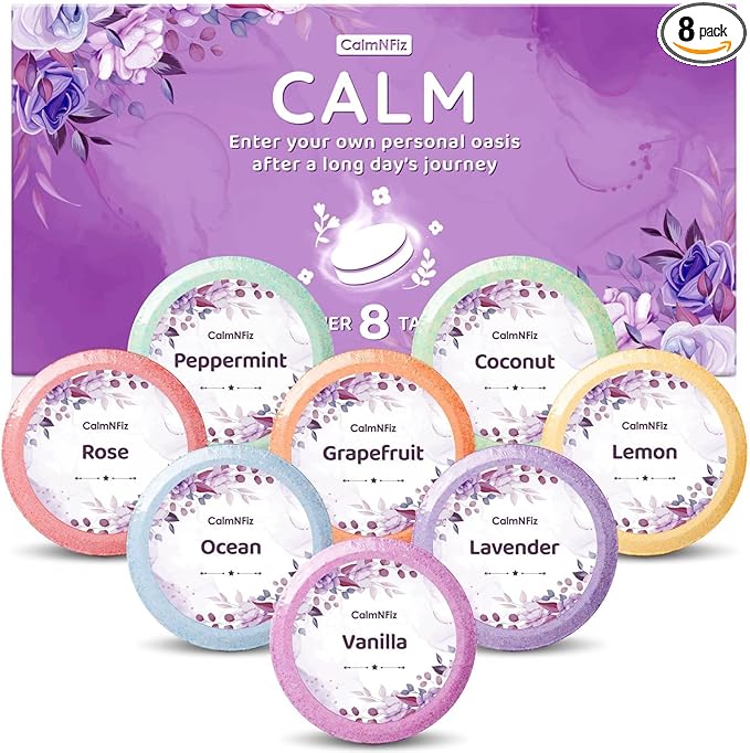 Shower Steamers 8 Pack - Organic & Natural Essential Fragrances for Teens and Adults - Mother's Day, White Elephant, Birthday Gifts for Women Teen Girls, Mom, Wife, GirlfriendWho Have Everything