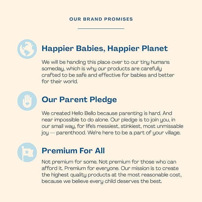 Hello Bello Baby Premium Bubble Bath, Fragrance Free for Sensitive Skin, 10oz Bottle