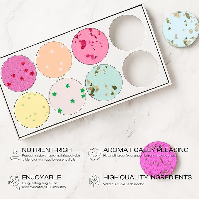 Shower Steamers Aromatherapy for Women Shower Bombs Great Smell with Natural Essential Oil, Perfect Gifts for Girls, Relaxing Set for Self Care SPA -Ideal Birthday, Pack of 8 (Multicolor)