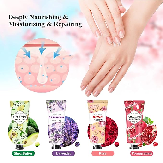 74 Pack Hand Cream Gifts Set Stocking Stuffers for Adults Women,Teacher Appreciation Gifts,Hand Lotion Travel Size in Bulk for Dry Hands,Thank You Gifts,Stocking Stuffers for Adults,Appreciation Gifts