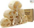 Natural loofah Sponges Exfoliating Body Scrubber(6" Family 6Pack),Real Luffa Unveil Your Skin's Natural Beauty