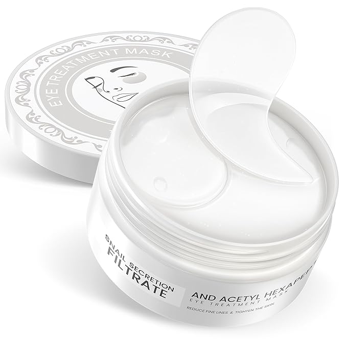 NAZANO Under Eye Patches - 60 Pack for Puffy Eyes, Dark Circles, Bags & Wrinkles with Hydrolyzed Collagen & Hyaluronic Acid - Eye Care Pads for Daily Skincare (White)